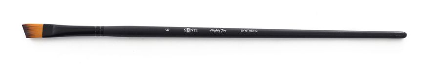 Кисть художественная синтетика "Santi Highly Pro", длинная ручка, угловая, №6 - 1