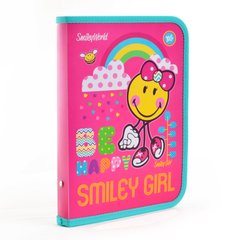 Папка для зошитів пласт. на блискавці B5 Smiley World(pink) - 1