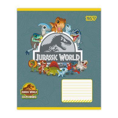 Тетрадь школьная Yes Jurassic World Dino А5 12 листов клетка - 4