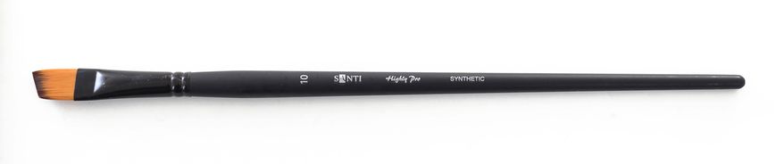 Художній пензель, синтетика "Santi Highly Pro", довга ручка, кутова, №10 - 1
