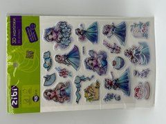 3D наліпки Романтичні принцеси 19 см, Kids Line - 1