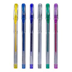 Ручки гелевые YES "Glitter", набор 6шт. - 1