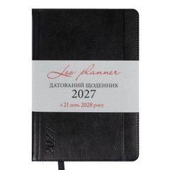 Ежедневник Leo Planner Legacy A5 датированный 2027 твердый черный 368 страниц - 1
