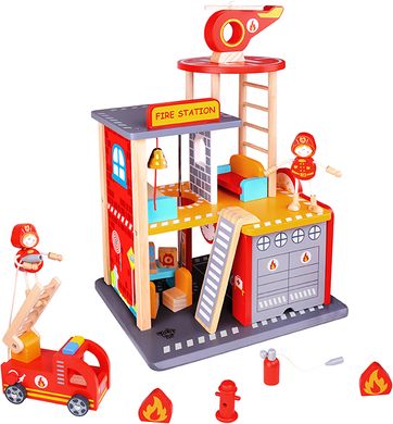Дерев’яна іграшка "Пожежна станція" TooKyToy - 5