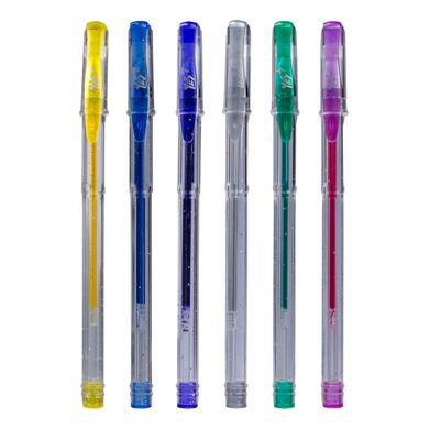 Ручки гелеві YES Glitter набір 6 шт - 2