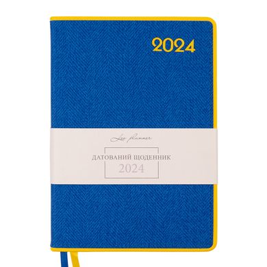 Ежедневник А5 Leo Planner датированный 2024 Patriot II желто синий 368 стр - 2