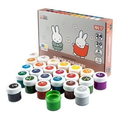 Краски гуашевые Yes Miffy 24 цвета 20 мл - 3
