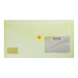 Папка-конверт TRAVEL, на кнопці, DL, глянцевий прозорий пластик, жовта - 1