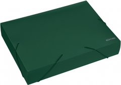 Папка-бокс пластиковая А4/60мм. на резинках черная, фактура "бриллиант" - 1