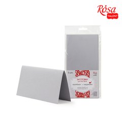 Набір заготовок для листівок 5шт 21х10,5см №12 світло-сірий 220г/м2 ROSA TALENT - 1