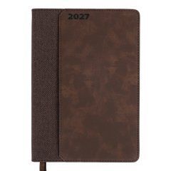 Ежедневник Leo Planner Nebraska А5 датированный 2027 твердый коричневый 368 страниц - 1