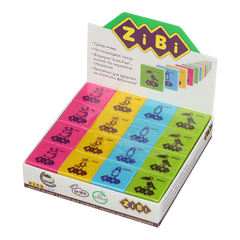 Гумка квадратна ZiBi ANIMALS, 28х28х12mm, в шоубоксі, KIDS Line - 1