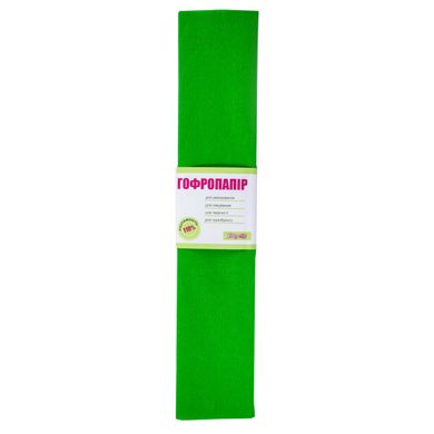 Бумага гофрированная 1Вересня светло-зеленая 110% (50см*200см) - 2