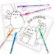 Розмальовка А4 Yes Pusheen із гелевими ручками з гліттером - 1