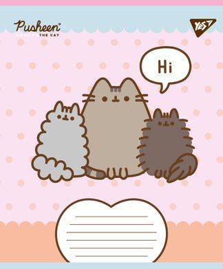 Тетрадь ученическая школьная Yes Pusheen Weekend А5 12 листов косая линия - 5
