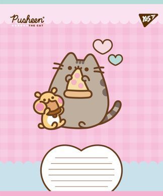 Тетрадь ученическая школьная Yes Pusheen Weekend А5 12 листов косая линия - 4