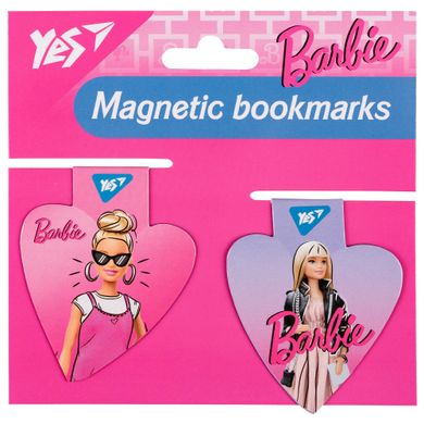 Закладки магнитные Yes Barbie heart, 2шт - 2