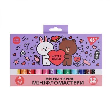 Фломастери Yes Line Friends Mini 12 кольорів - 6