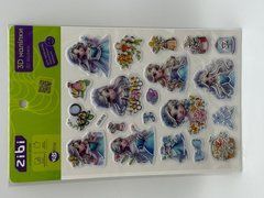 3D наліпки Квіткові принцеси 19 см, KIDS Line - 1