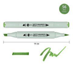Маркер спиртовой SANTI Brush SA-56 насыщенно-зеленый - 1