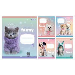 Тетрадь ученическая школьная 1 Вересня Funny Pets А5 12 листов линия - 1