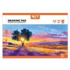Альбом для рисования Yes А4 28 листов скоба с перфорацией Orange Line - 1