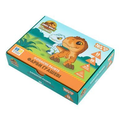 Фарби гуашеві Yes Jurassic World Kids 12 кольорів 20 мл - 7