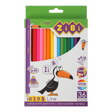Кольорові олівці, 36 кольорів, KIDS Line - 2