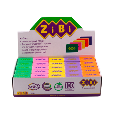 Ластик DRIVE, 26х18х8мм, 100 шт. в шоубоксе, KIDS Line - 3
