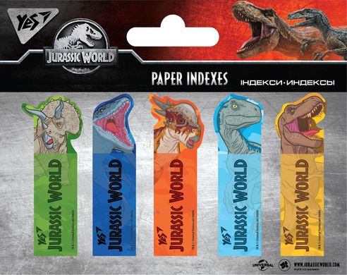 Індекси паперові YES "Jurassic World" 50x15мм, 100 шт (5x20) - 1