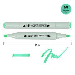 Маркер спиртовой SANTI Brush SA-68 бирюзовый - 1