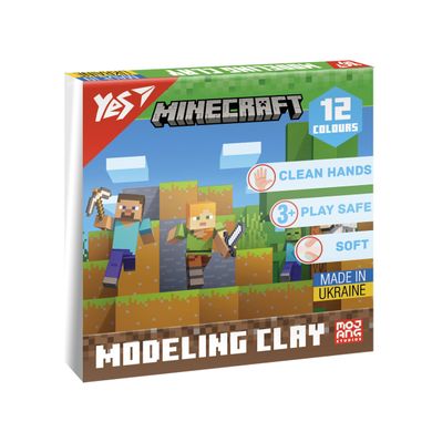 Пластилин Yes Minecraft 12 цветов 240 г - 1