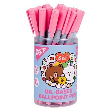 Ручка шариковая Yes Line Friends 0,7 мм синяя - 2