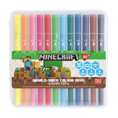 Фломастери двосторонні Yes Minecraft 12 кольорів - 4