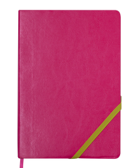 Блокнот деловой LOLLIPOP, L2U, А5, 96 л., линия, розовый, иск. кожа - 1