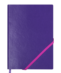 Блокнот деловой LOLLIPOP, L2U, А5, 96 л., клетка, фиолетовый, иск. кожа - 1