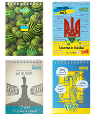 Блокнот на пружині зверху PATRIOT "HEROIC CITIES", А6, 48арк., клітинка, картонна обкладинка - 1