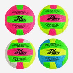 М`яч волейбольний C 62445 (100) "TK Sport", 4 види, 280-300 грам, матеріал м`який PVC, ВИДАЄТЬСЯ ТІЛЬКИ МІКС ВИДІВ - 1