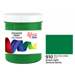 Краска гуашевая, (910) Зеленая светлая, 100 мл, ROSA Studio - 1