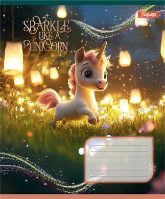 Тетрадь ученическая школьная 1 Вересня Unicorn А5 12 листов косая линия - 5