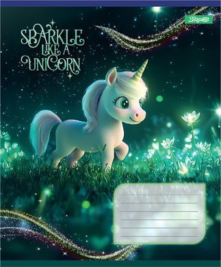 Тетрадь ученическая школьная 1 Вересня Unicorn А5 12 листов косая линия - 4