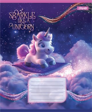 Тетрадь ученическая школьная 1 Вересня Unicorn А5 12 листов косая линия - 3