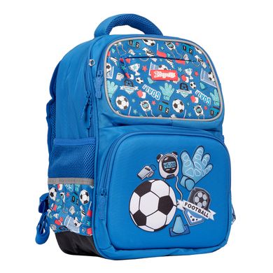 Рюкзак школьный полукаркасный 1Вересня S-105 Football синий - 2