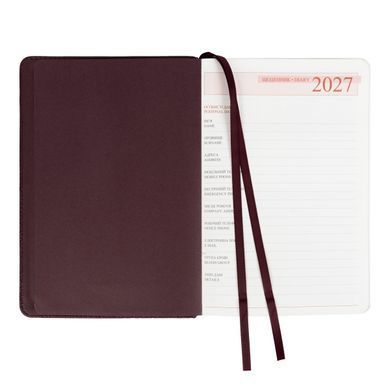 Ежедневник Leo Planner Royal А5 датированный 2027 твердый бордовый 368 страниц - 4
