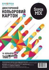 Бумага цветная А4, 160г/м/10кол./100арк. Knopka - 1