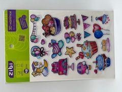 3D наліпки Солодкі тістечка 19 см, KIDS Line - 1