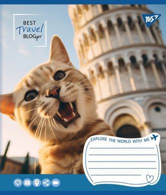 Тетрадь для записей Yes Best travel blogger А5 36 листов линия - 4