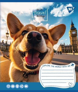 Тетрадь для записей Yes Best travel blogger А5 36 листов линия - 2