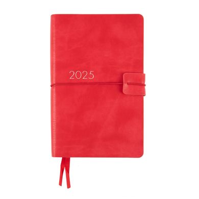 Ежедневник 12х20cм Leo Planner датированный 2025 Glory красный 352 стр - 1