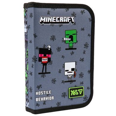 Пенал твердый Yes одинарный с двумя клапанами Minecraft Reality HP-04 - 2